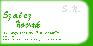 szalez novak business card